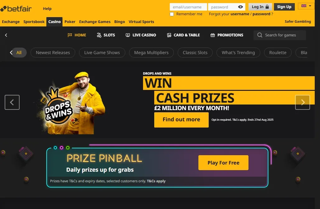 Betfair Casino — mobile